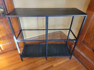 lot 4 image: Contemporary Black Entertainment Stand
