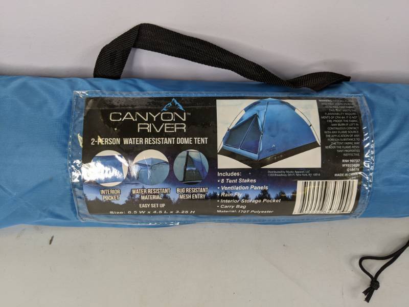 lot 579 image: New Canyon River 2 Person Water Resistant Dome Tent - KK