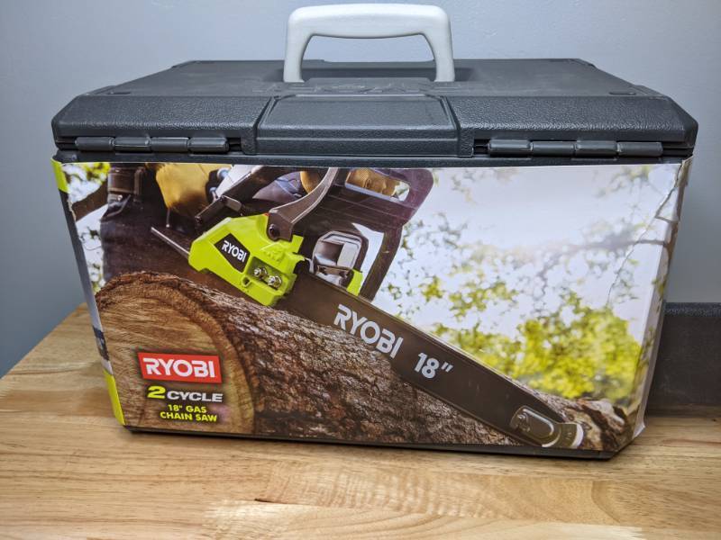 lot 9 image: Brand New Ryobi 2 Cycle 18 Chain Saw 38cc - T