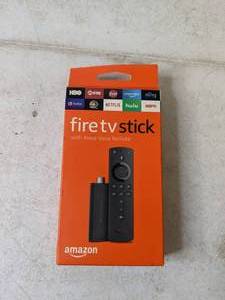 lot 66 image: NIB Amazon Fire TV Stick w Alexa Voice Remote - B