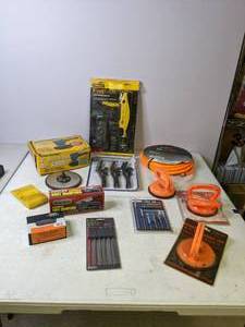 lot 63 image: Pneumatic Air Sander, Air Compressor Tubing & Much More - B