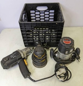 lot 156 image: Tool Lot 12 Impact Wrench, Skil 295 Router 1 H.P., & Sander - B