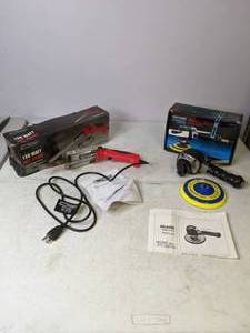 lot 125 image: Tool Shop Hot Knife and Craftsman Air Drive Rotary Sander - B