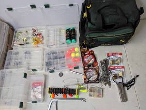 lot 99 image: Large Collection of Fishing Tackle with Organizers and Case - N