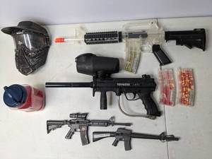 lot 163 image: Tippmann Paintball Gun, Airsoft Stinger R34 and More - N