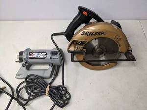 lot 94 image: Skilsaw 7.25 Circular Saw and RotoZip Spiral Saw - B