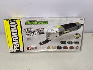 lot 179 image: NEW Performax Shockwave 2.5 Amp Heavy Duty Variable Speed Multi Tool - B