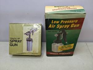 lot 207 image: Central Pneumatic Low Pressure Air Spray Gun and Touch Up Spray Gun (new) - B