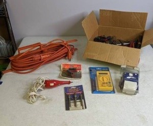 lot 199 image: Collection of Tools WEN Electric Pencil Engraver, 50 Amp Clamps, Hex Shank Adaptor Set, Multi-Tester, Screw Drivers, Pliers and More - B