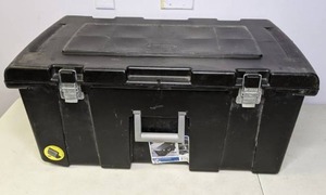 lot 243 image: Black Sterilite Footlocker - N