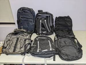lot 262 image: Set of 6 Assorted Backpacks Eastsport, Eddie Bauer, Etc. - N
