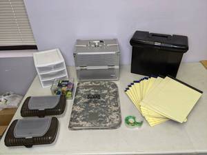 lot 267 image: Mixed Lot of Office Supplies, Organizers and Cases - N