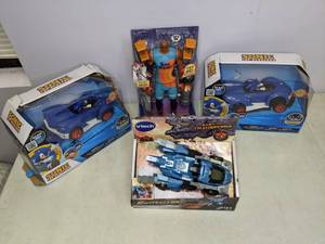 lot 270 image: VTech Velociraptor Car, 2-Sonic the Hedgehog RC Cars, Space Jam Lebron James Action Figure - N