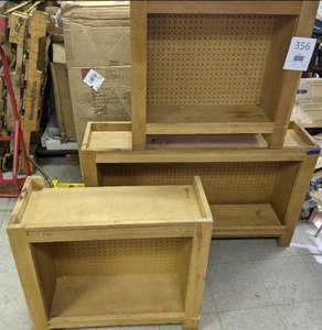 lot 356 image: Set of (3) Wood Shelves - N