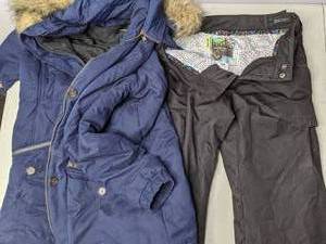 lot 330 image: Forever 21 Winter Jacket and Burton Snow Pants - N