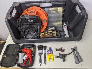 lot 332 image: Miscellaneous Garage items with Bin Caulk, Dove Mens Care, Etc. - N