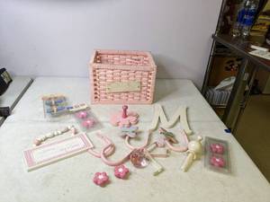 lot 322 image: Pink Teen Bedroom decor, Restore Retyle Kids Accents, Knobs and More - N