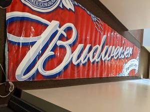 lot 309 image: Budweiser The Great American Lager Banner - N