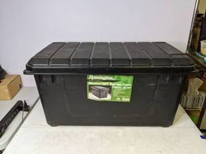 lot 410 image: Remington Weathertight 87 QT. Plastic Storage Trunk - N