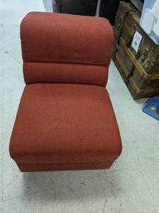 lot 401 image: Dark Orange Armless Accent Chair - N