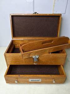 lot 355 image: Gerstner International Wooden Machinist Toolbox w Keys - N