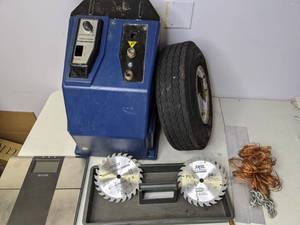 lot 346 image: Power Washer, Utility or Trailer Tire, Taylor Scale, Sawblades and More - N