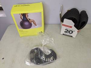 lot 427 image: Exercise Ball, 20 BMX Bike Tire, and Combination Bike Lock - N