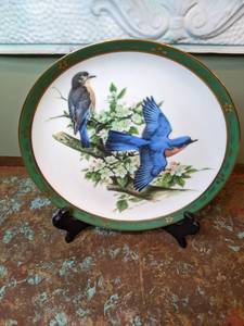 lot 617 image: Beautiful Plate Bluebirds - W