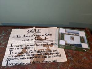 lot 627 image: Golf Frame & Linen - W
