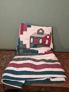 lot 629 image: Bedspread. House Designs - W