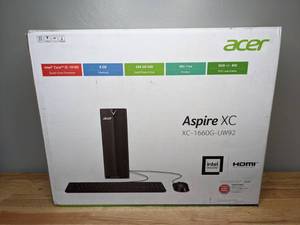 lot 13 image: Brand New Acer Aspire Desktop 10th Gen Intel Core i3-10105 4-Core Processor 8GB DDR4 256GB Black Windows 10 Home - T