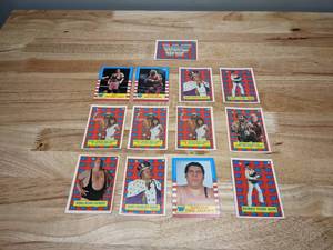 lot 43 image: 13 WWF Wrestling 1987 Cards Hulk Hogan Andre the Giant Hit Man Hart WWE Macho Man - T