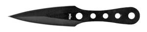 (3) Professional Stainless Steel Throwing Knives with Nylon Carrying Sheath - Black - 4.13 Blade - 8.13 Overall
