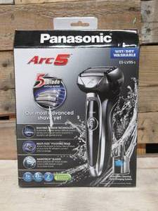 lot 132 image: Panasonic - Arc5 Automatic CleaningCharging WetDry Electric Shaver - Silver