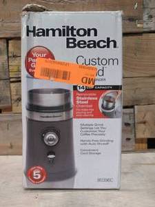 lot 136 image: Hamilton Beach - Coffee Grinder - Gray