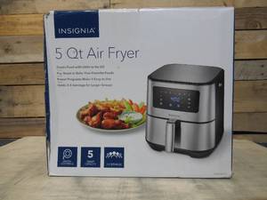 lot 148 image: Insignia 5-qt Digital Air Fryer Stainless Steel