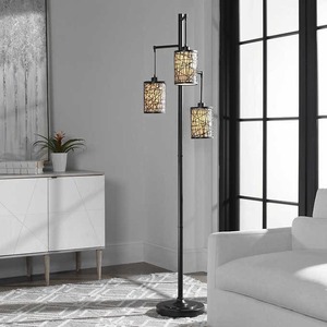 lot 2 image: Gwen Floor Lamp - metal with elegant design