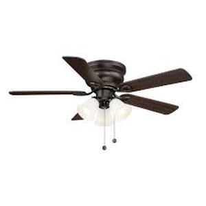lot 5 image: Clarkston II 44 in. LED Indoor Oil Rubbed Bronze Ceiling Fan with Light Kit