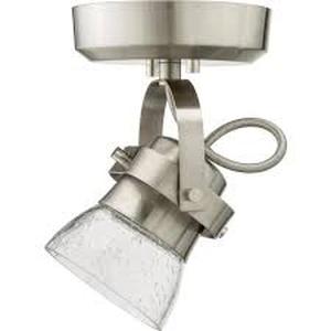 lot 25 image: LTFSGLS 5 in. 1-Light Brushed Nickel White Integrated LED Track Lighting Kit