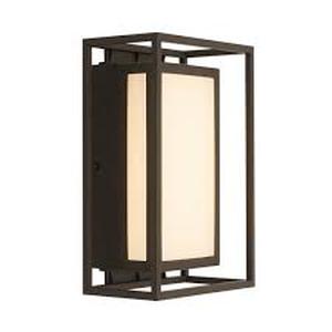 lot 28 image: Artika Medium Ghost Bronze Outdoor Integrated LED Wall Mount Lantern