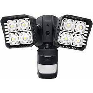 lot 41 image: SANSI 30-Watt 3400 Lumens 180-Degree Black Motion Activated Outdoor Integrated LED 5000K Waterproof Flood Light