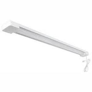 lot 50 image: Commercial Electric 3 ft. 1-Light 30-Watt Equivalent White Integrated Utility LED Shop Light with Power Cord