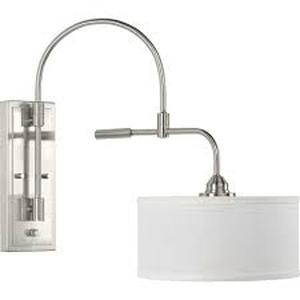 lot 27 image: Kempsey Brushed Nickel Swing Arm Wall Bracket