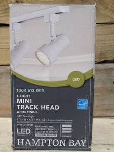 lot 33 image: Hampton Bay 1-Light White Integrated LED Mini-Step Linear Track Lighting Head