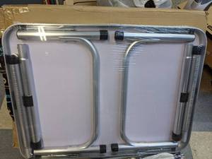 lot 160 image: Portable Table wAdjustable Legs, 46 x 62