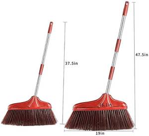 lot 166 image: BHANU Heavy-Duty Outdoor Broom - Hard Bristles & Steel Handle, 18