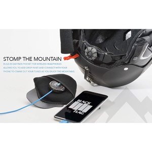 lot 167 image: Stomp Ski & Snowboarding Helmet with Built-in Pocket for Wireless Ear PodsHeadphones, XL, Black