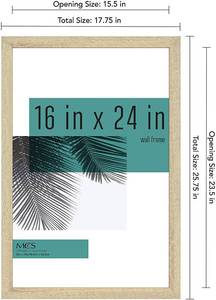 lot 180 image: MCS Industries Studio Gallery Frame, Natural Woodgrain, 16 x 24 in, Set of 2