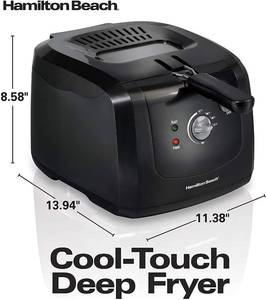 lot 170 image: Hamilton Beach Electric Deep Fryer, Cool Touch Sides