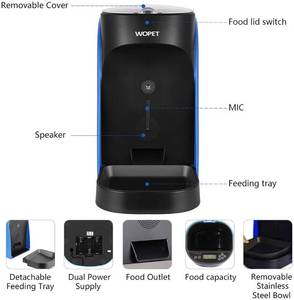 lot 173 image: WOPET Automatic Pet Feeder, Dog and Cat Food Dispenser with Portion Control